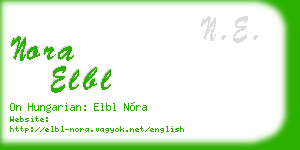 nora elbl business card